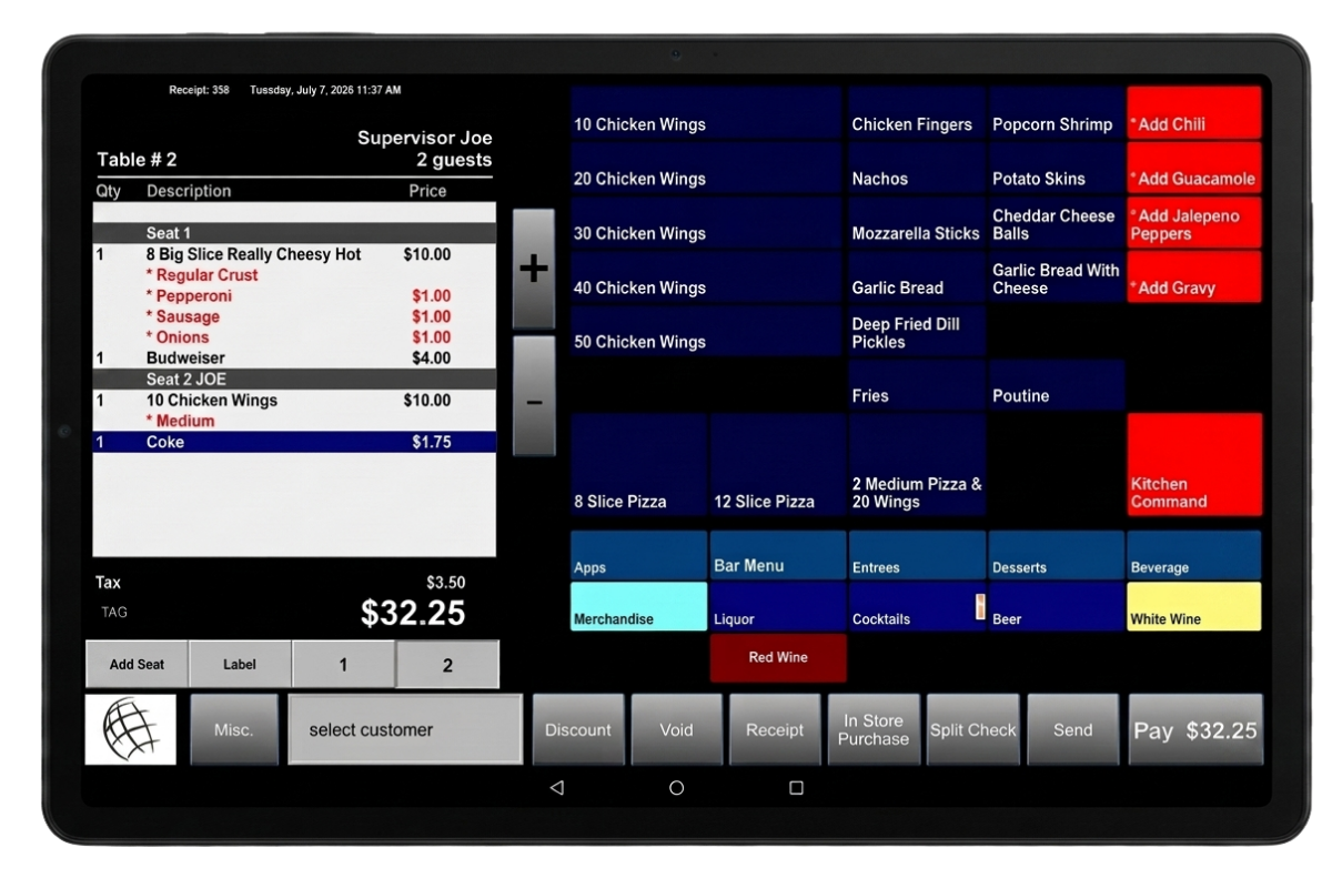 UniversalPOS point of sale tablet terminal